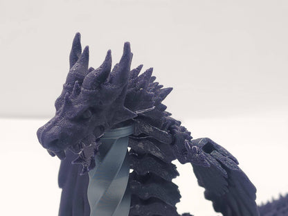 Winged Dragon Toy! Articulated Dragon with moving jaw and wings, 3D Printed Fidget Dragon, Great Gift for Kids!