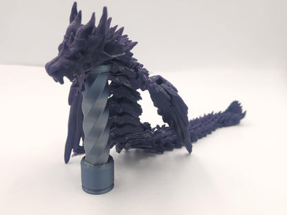 Winged Dragon Toy! Articulated Dragon with moving jaw and wings, 3D Printed Fidget Dragon, Great Gift for Kids!