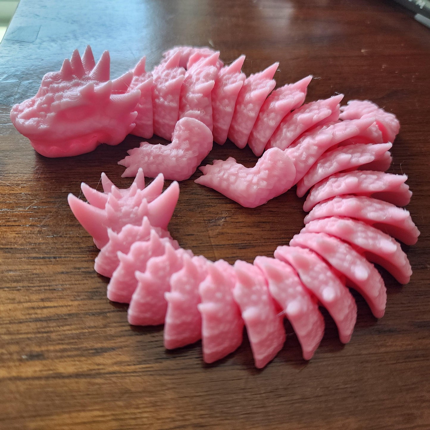 Articulating Spiked Dragon Toy, Dragon with moving jaw, 3D Printed Fidget Dragon, Great Gift for Kids! Boneshaper Monster Fidget toy!