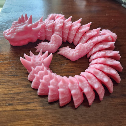 Articulating Spiked Dragon Toy, Dragon with moving jaw, 3D Printed Fidget Dragon, Great Gift for Kids! Boneshaper Monster Fidget toy!