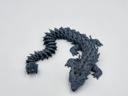 2 Pack of Spiked Thunder Dragon Toy, Dragon with moving jaw, 3D Printed Fidget Dragon, Great Gift for Kids! Lightning Monster Fidget toy!