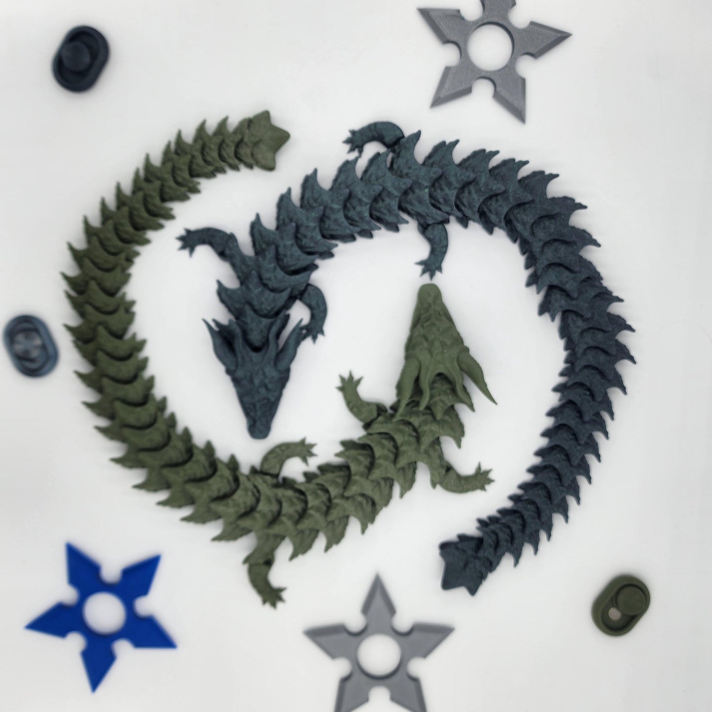 30X Bulk Pack of Articulating Dragon Toys, Random Dragons & Colors, 3D Printed Fidget Dragon, Great Gift for Kids! With and without wings.