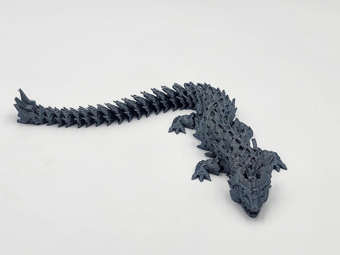 Articulating Spiked Thunder Dragon Toy, Dragon with moving jaw, 3D Printed Fidget Dragon, Great Gift for Kids! Lightning Monster Fidget toy!