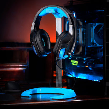 Gaming Headphone Stand - Carbon Fiber Pro gamer edition with customizable color options