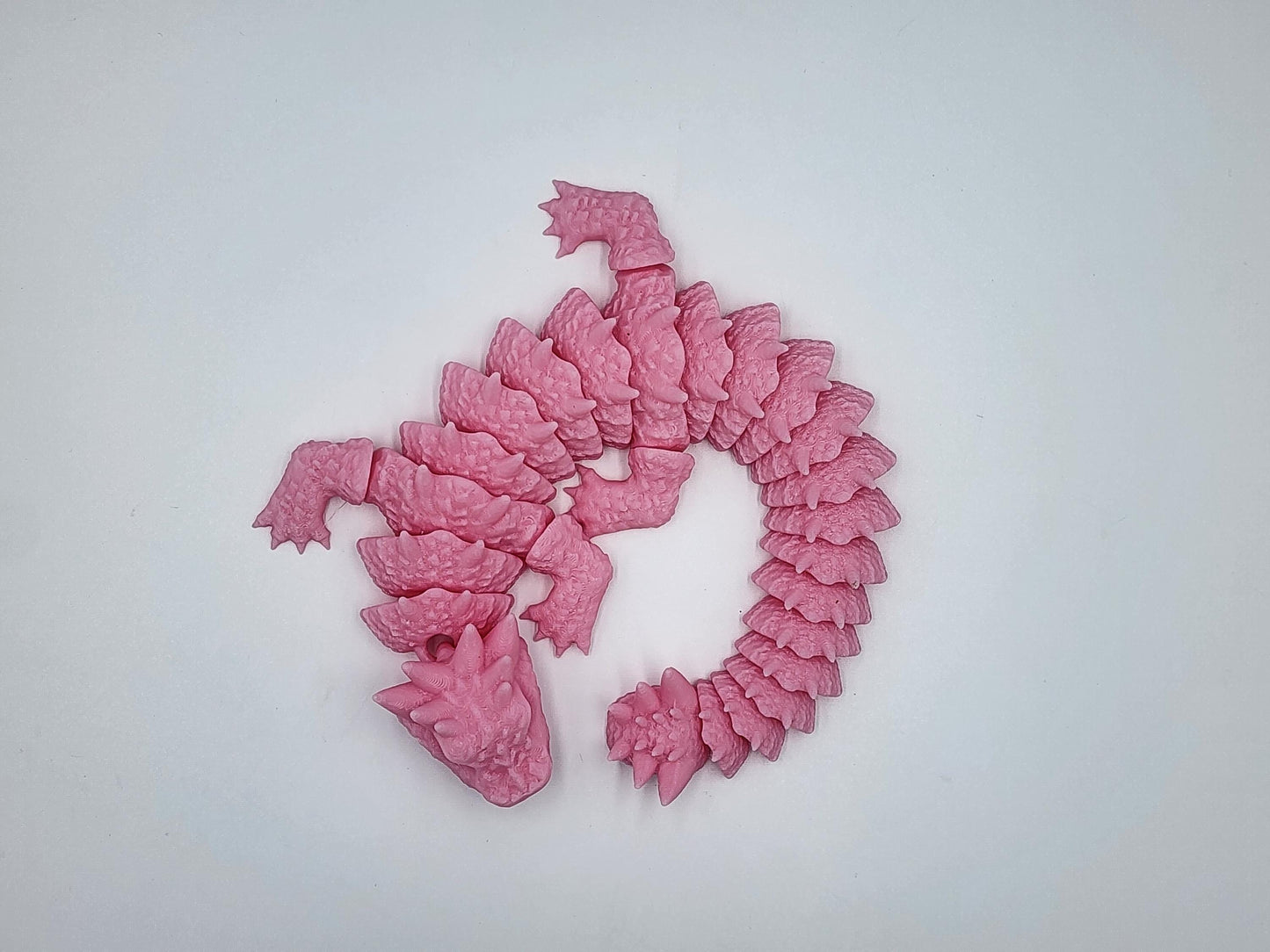 Articulating Spiked Dragon Toy, Dragon with moving jaw, 3D Printed Fidget Dragon, Great Gift for Kids! Boneshaper Monster Fidget toy!