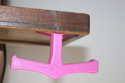 Thor's Hammer Under Desk Headphone Holder