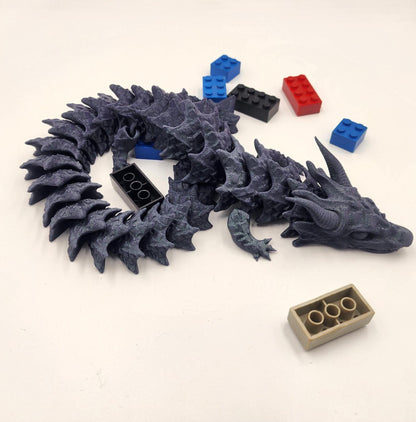 Articulating Gloomsworn Dragon Toy, 3D Printed Fidget Dragon, Great Gift for Kids!