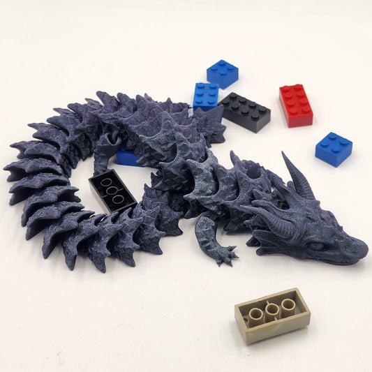 Articulating Gloomsworn Dragon Toy, 3D Printed Fidget Dragon, Great Gift for Kids!