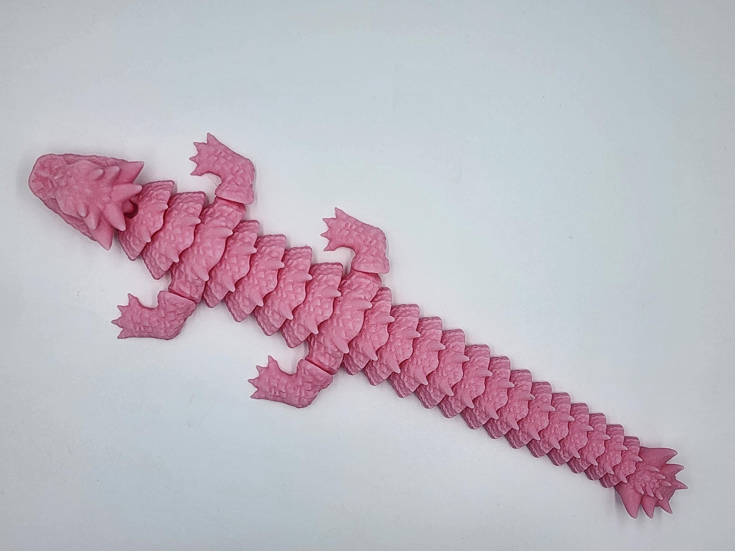 Articulating Spiked Dragon Toy, Dragon with moving jaw, 3D Printed Fidget Dragon, Great Gift for Kids! Boneshaper Monster Fidget toy!