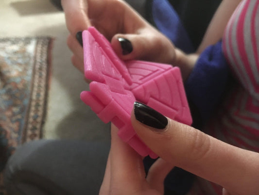Hexaflexagon Fidget Toy - EDC pocket toy 3d printed origami office gift, Folding Game, Math Toy