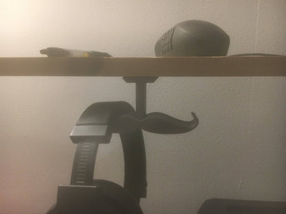 The 'stache - moustache headset under desk mount, desk organization, headphone hangar