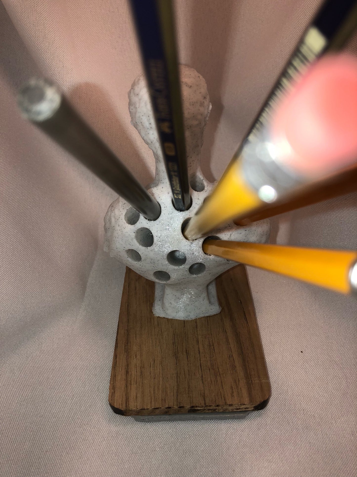 Caesar pencil holder, desk organizer, shakespeare desk art, caesar sculpture, pen holder,roman
