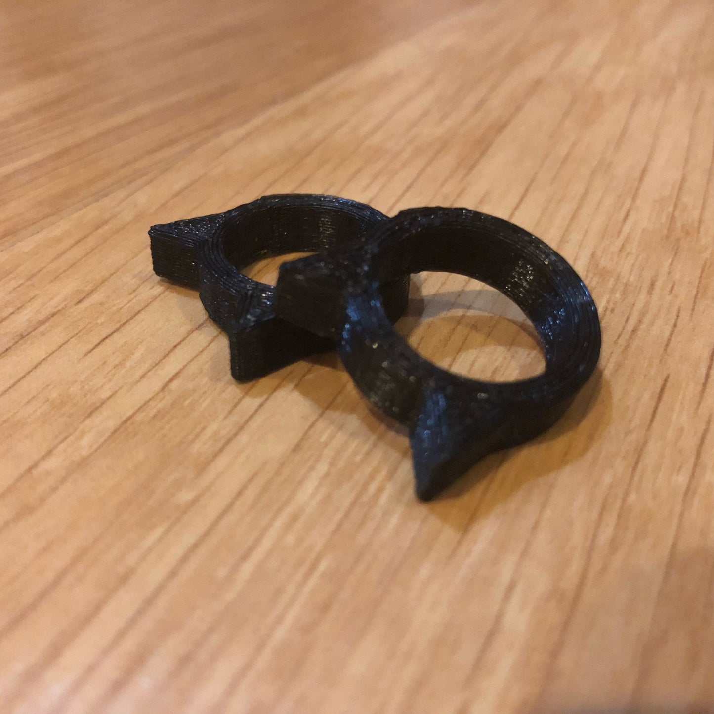 Kitty cat ring, 3d printed cat ring, black cat ring, cat ears ring gift