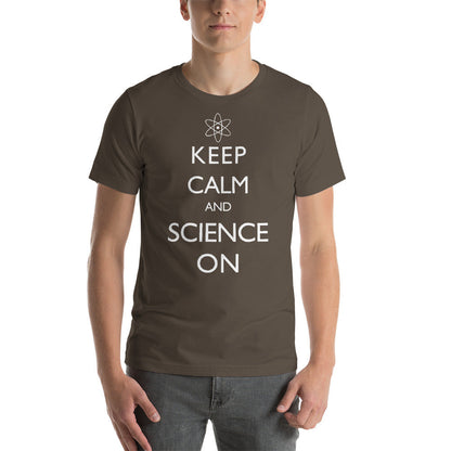 Keep Calm and Science on T-shirt - Short-Sleeve Unisex T-Shirt