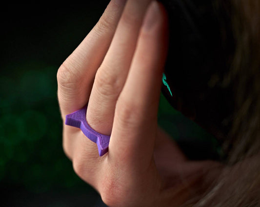 Kitty cat ring, 3d printed cat ring, black cat ring, cat ears ring gift