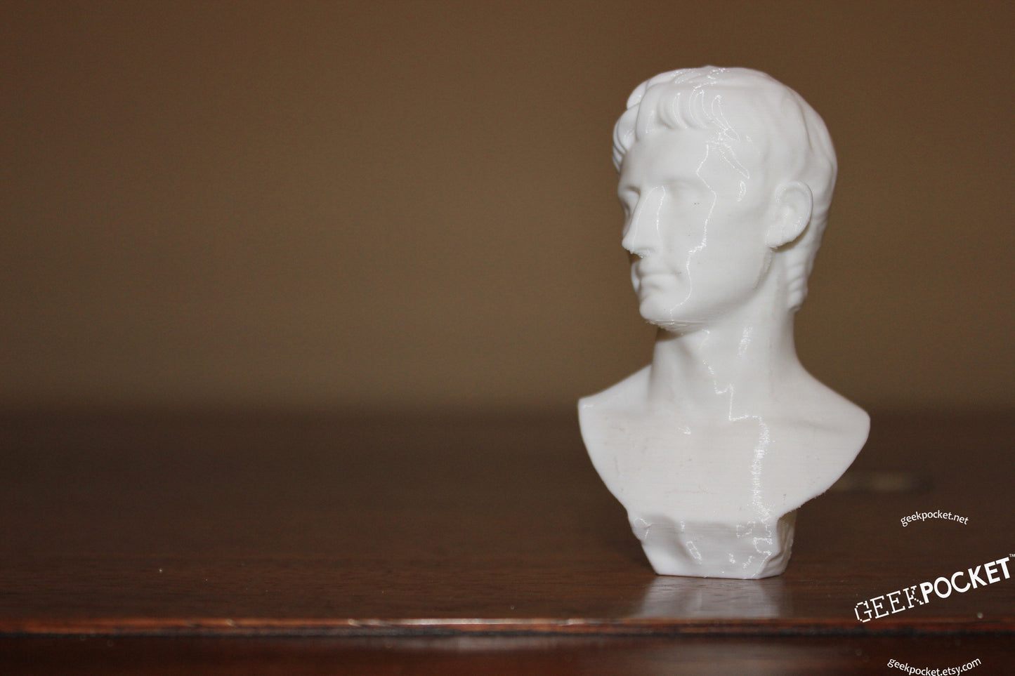 Little gus - 4" tall bust of augustus - roman sculpture