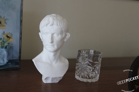 Little gus - 4" tall bust of augustus - roman sculpture